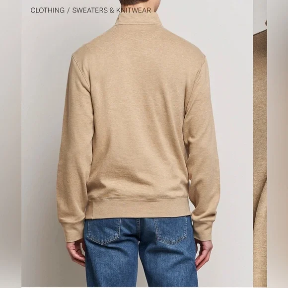 POLO RALPH LAUREN Double Knit Mockneck Sweatshirt- S - Picture 4 of 8